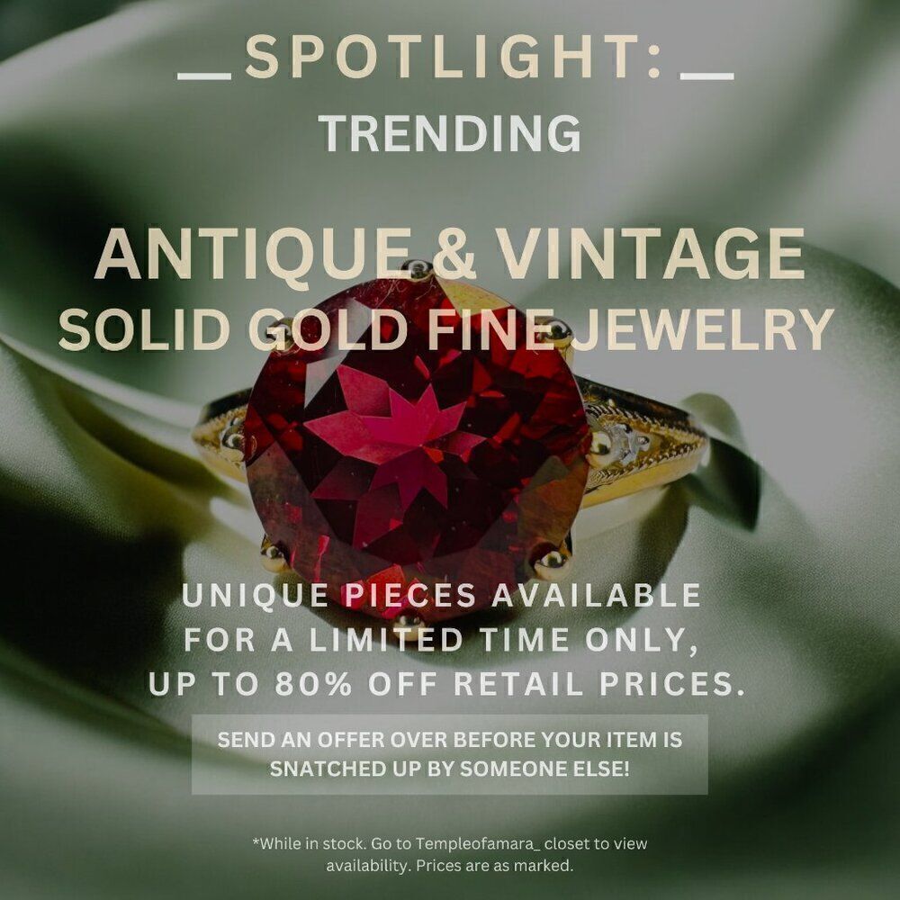 Vintage Estate & Antique Fine Jewelry Sale! Solid Gold 10k 14k 18k Fast Shipping
